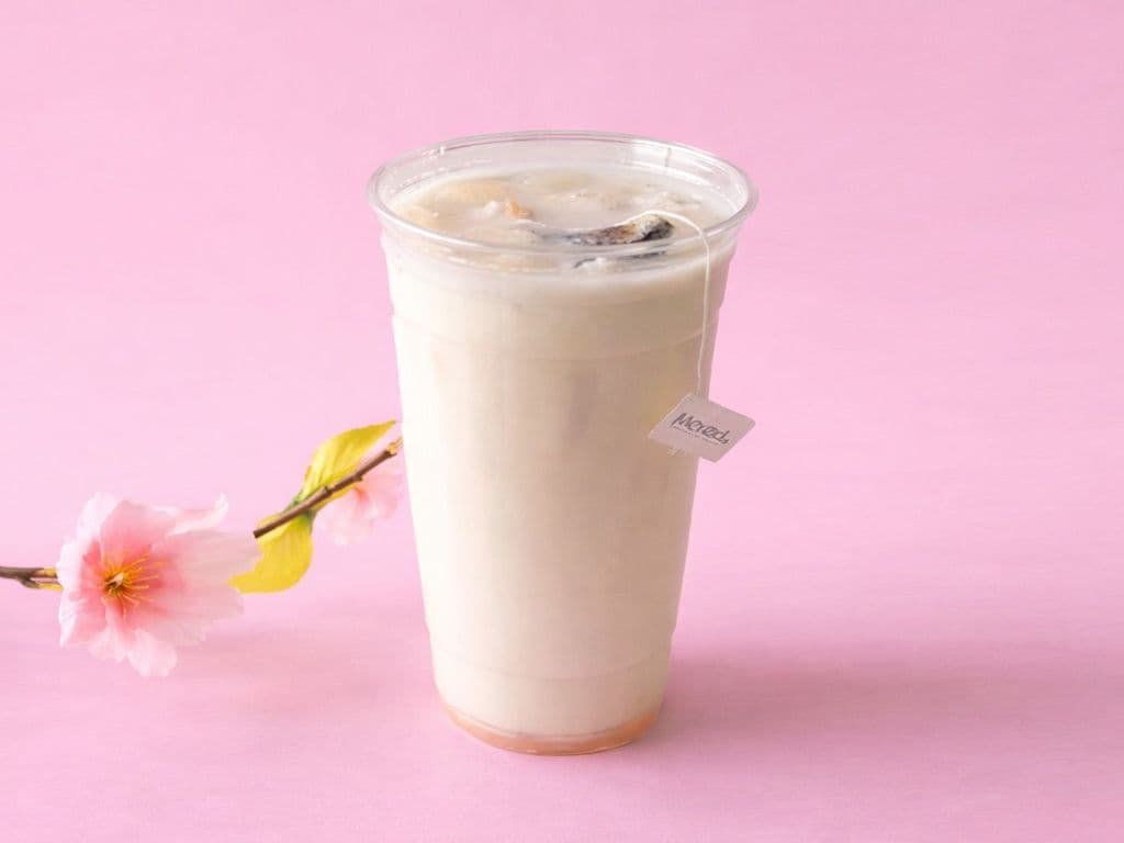 Iced Cherry Blossom Tea Latte