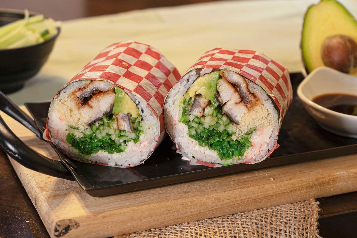 Unagi (BBQ EEL) Sushi Burrito Combo