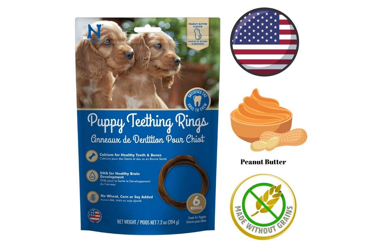 NPIC - Puppy Peanut Butter Flavour Teething Rings (7.02 oz)