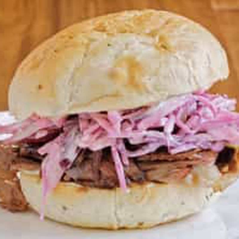 Smoked Beef Brisket Sandwich, With French Fries/ Caesar Salad/ Bean Salad/ Pasta Salad/Onion Rings