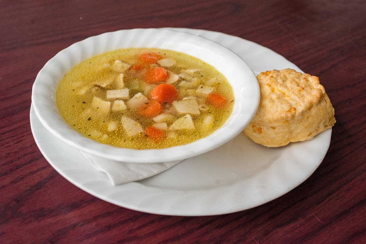 Broccoli & Cheese OR Pea & Ham w/cheese biscuit