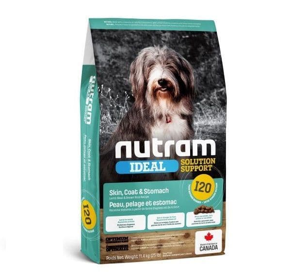 Nutram Ideal Solution Support Skin, Coat & Stomach I20 Lamb Meal & Brown Rice Recipe 25 lb