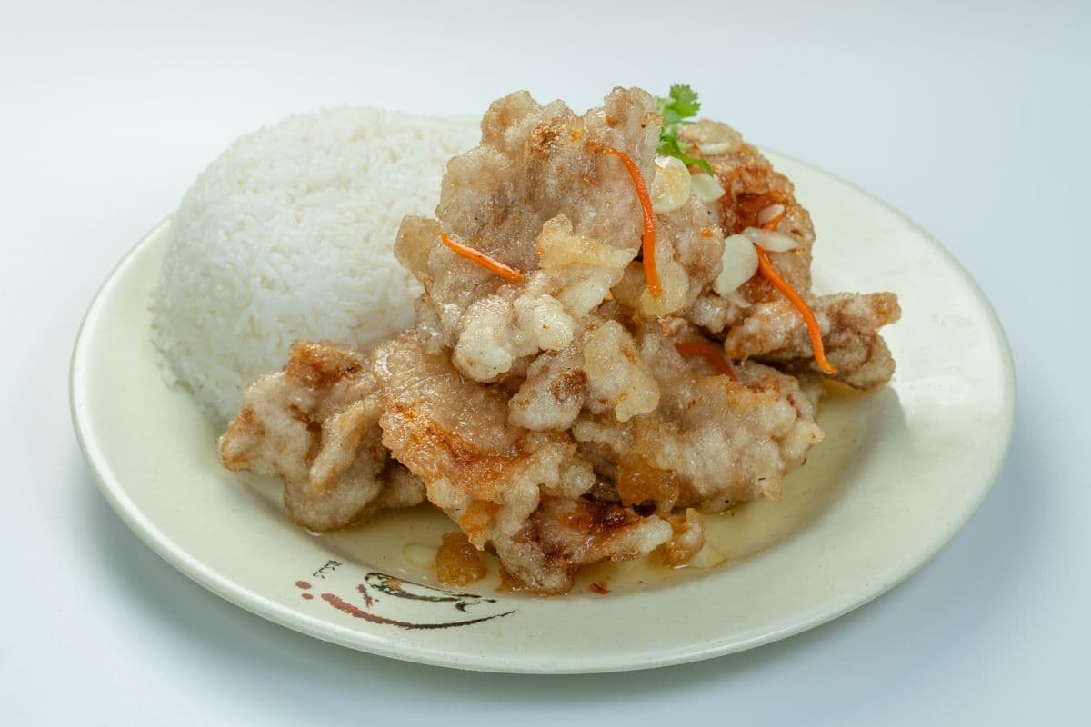 Crispy Sweet Sour Pork Bowl Rice 锅包肉盖浇饭