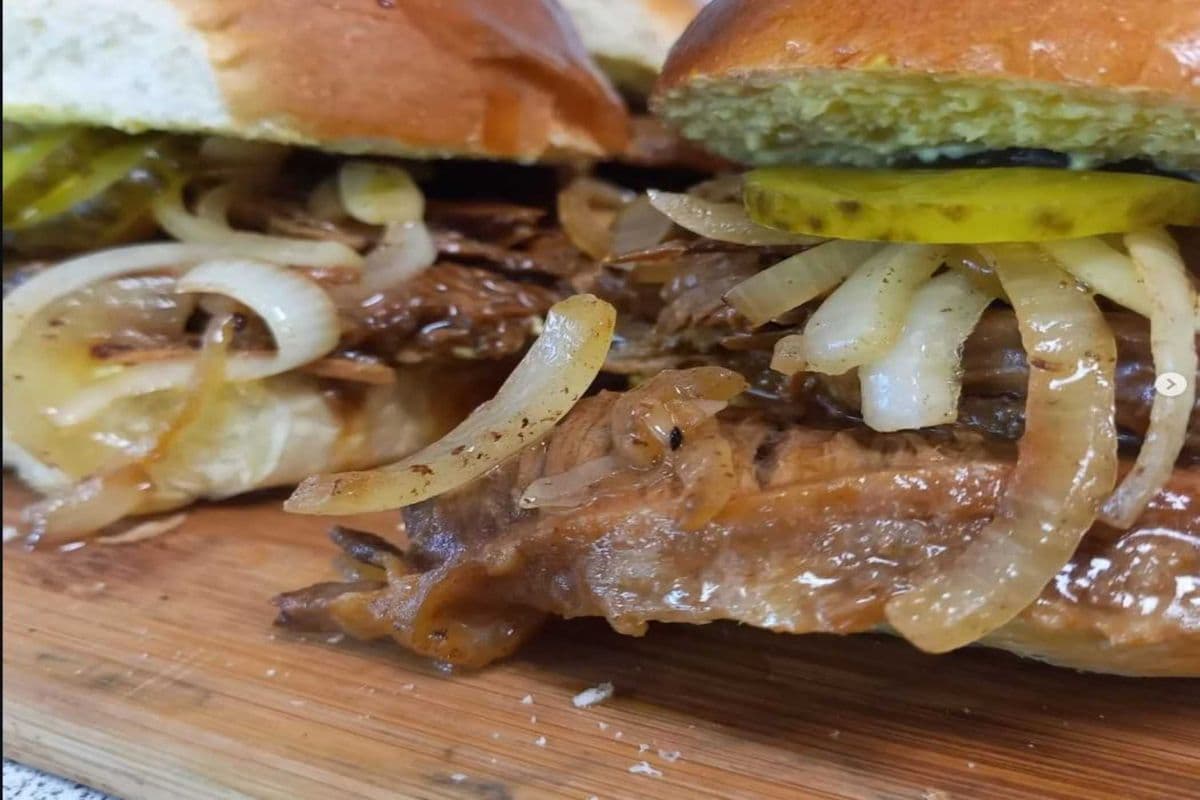 slow cooked Beef-Brisket sandwich