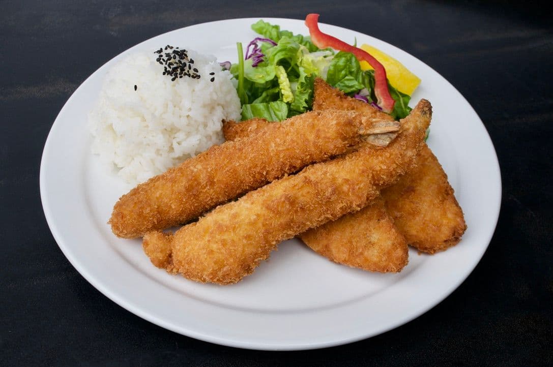 Shiromi and Ebi Fry Teishoku