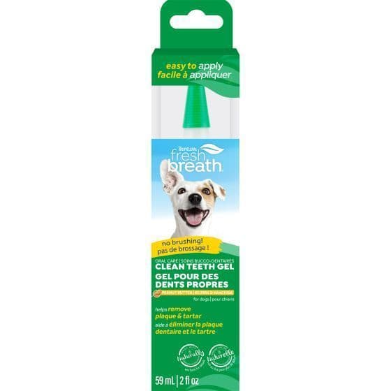 Tropiclean Fresh Breath No Brushing Clean Teeth Dental & Oral Care Gel for Dogs Peanut Butter 2oz