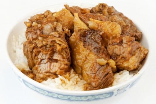 Baked Curry Beef Brisket, Black Pepper Sauce Beef Tongue and Bolognese with Cheese on Rice 牛魔王三色焗饭