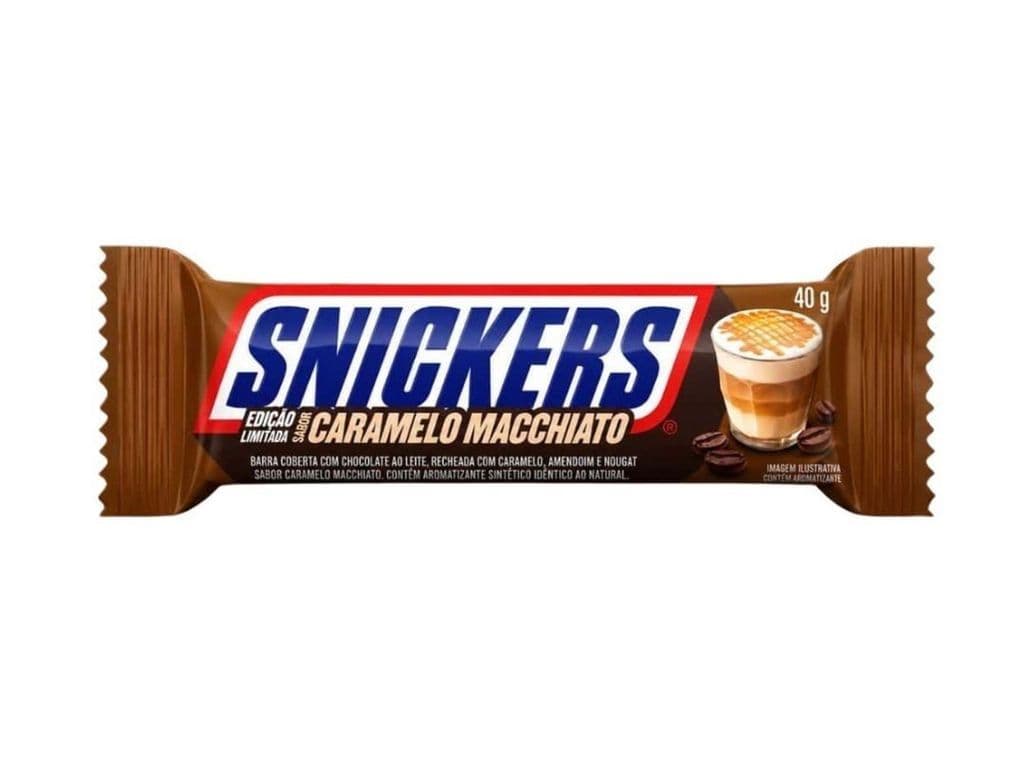 Snickers Caramel Macchiato Brazilian Coffee Peanut, Caramel, Nougat Chocolate Bar 40g