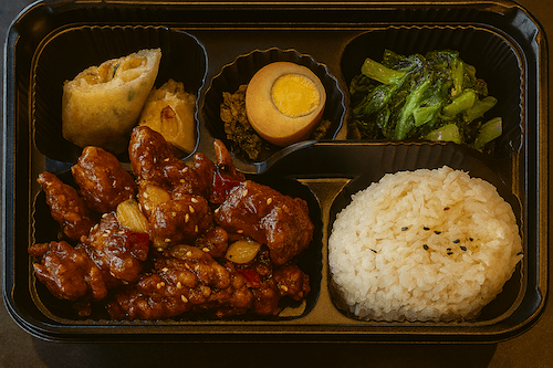 General Tso’s Bento🌶 (Chicken/Pork) / 左宗堂便當🌶  (豬肉/雞肉)