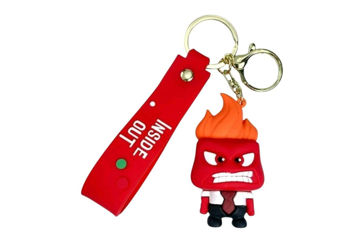 INSIDE OUT ANGER KEYCHAIN