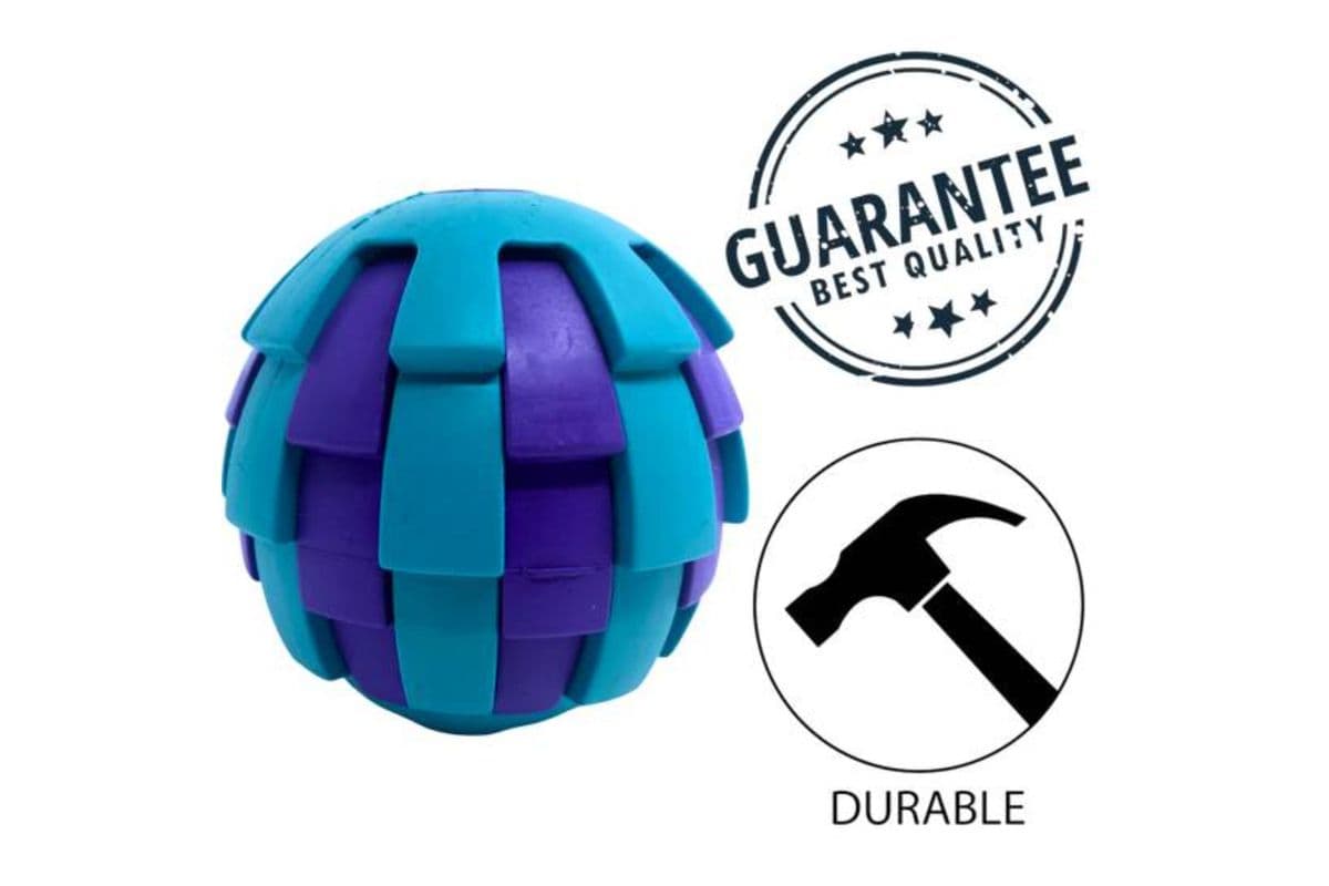 BuD'z - Rubber Astro With Treat Hole Dog Toy - Blue