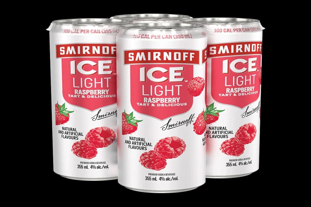 Smirnoff Ice Light Raspberry 4Cans (4 x 355ml)