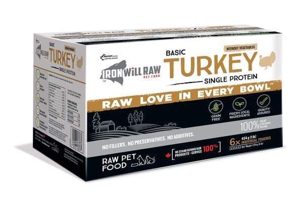 Iron Will Raw Basic Turkey 6 x 1 lb Box