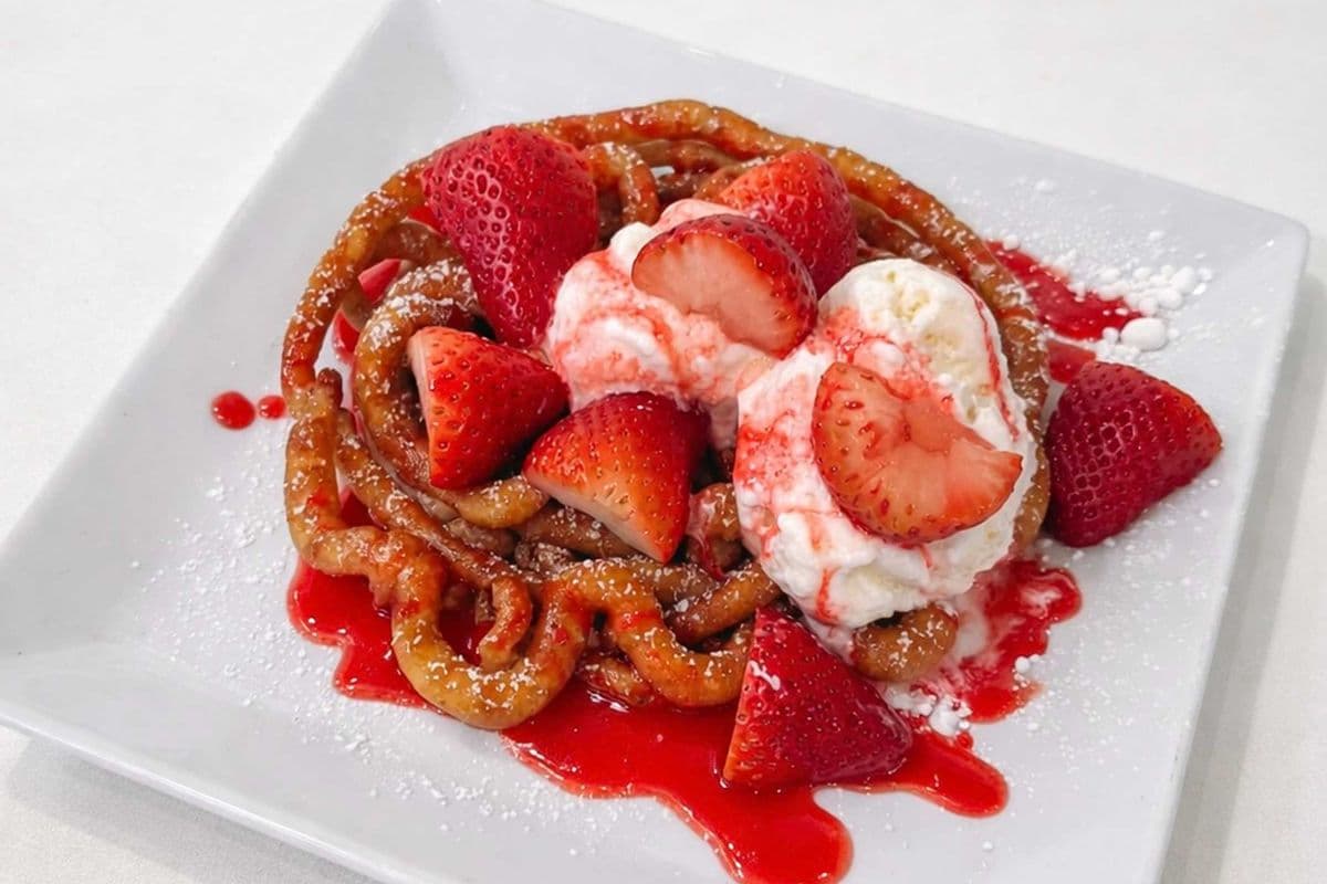 Strawberry Funnel Cake