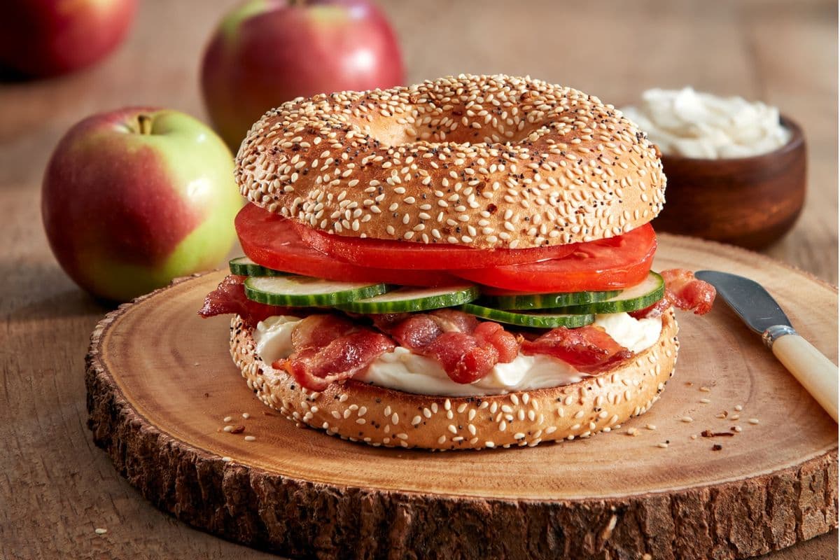 Apple Cream Cheese Bagel
