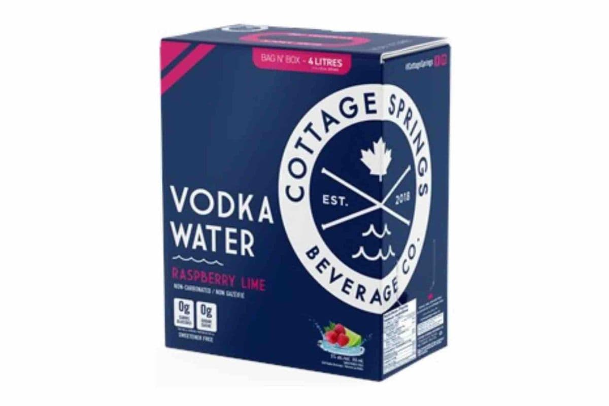 Cottage Springs Raspberry Lime Vodka Water 4L (1 x 4L)