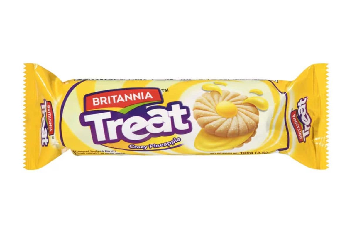Britannia Treat Sandwich Biscuits - Crazy Pineapple