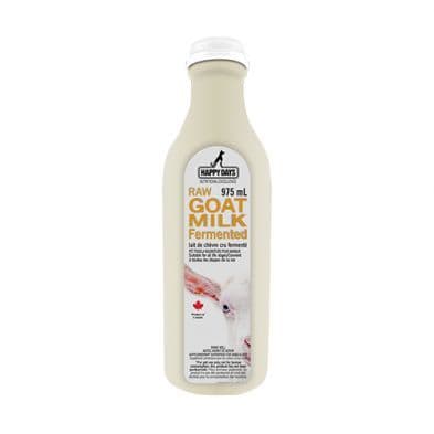 Happy Days Raw Fermented Goat Milk Frozen for Dogs & Cats 975 ml