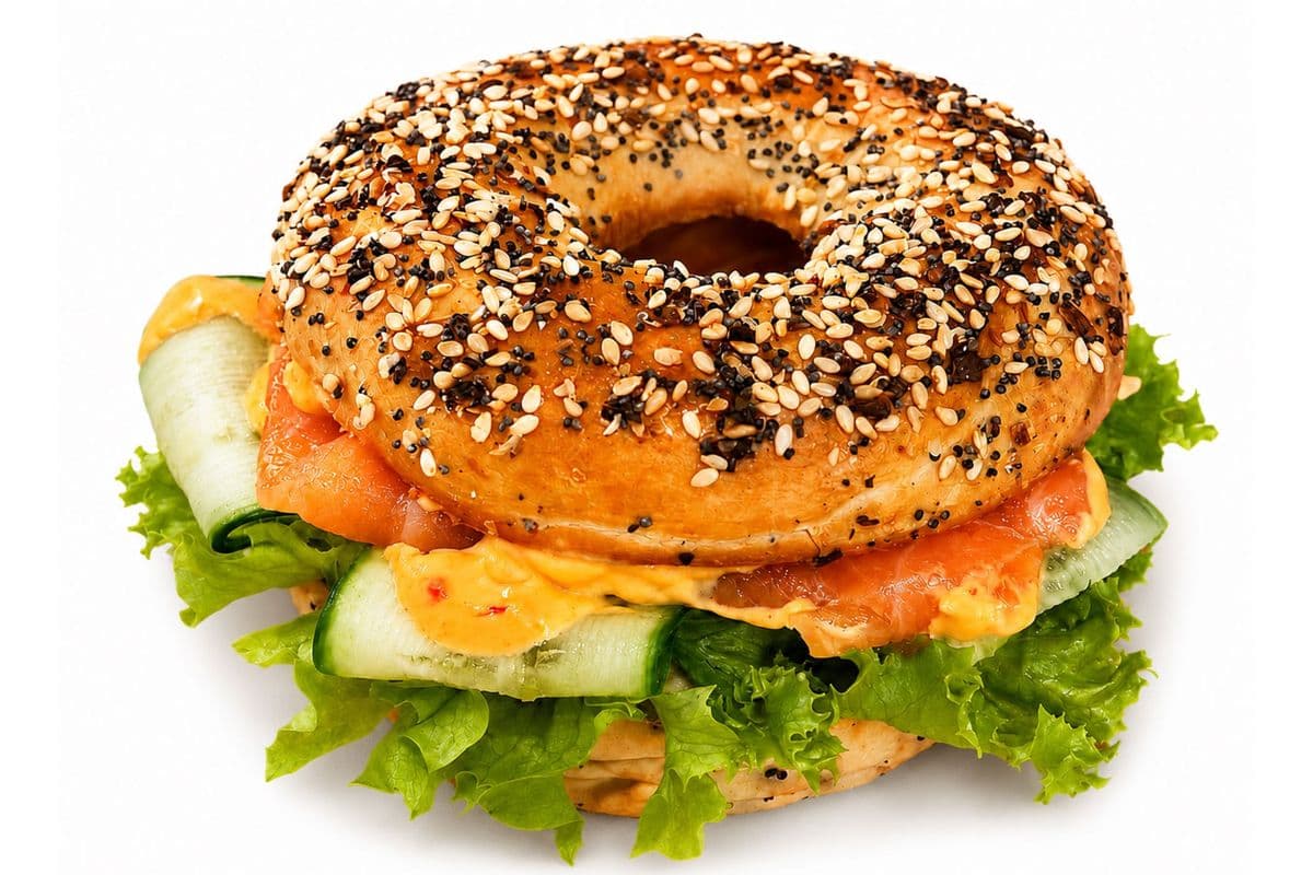 Spicy (Sriracha) Mayo Salmon Bagel
