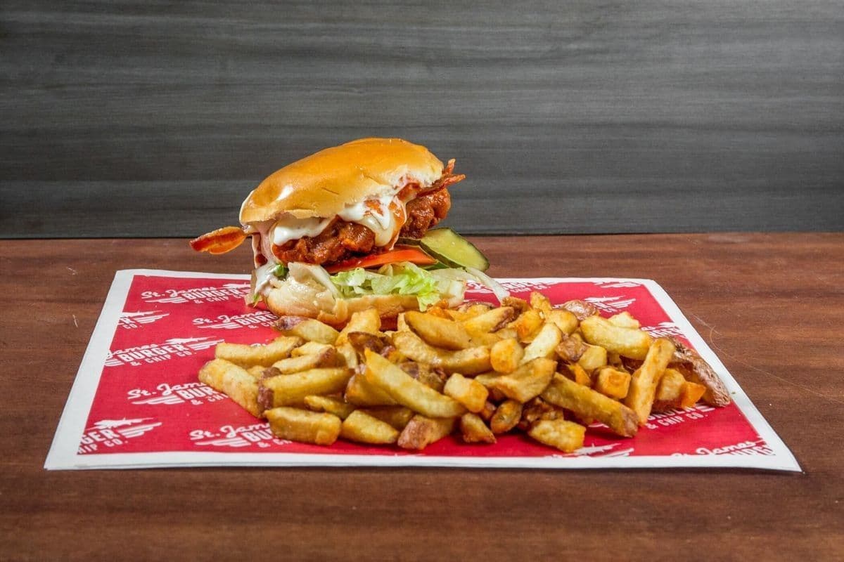 Low-Key Fire Chicken Burger