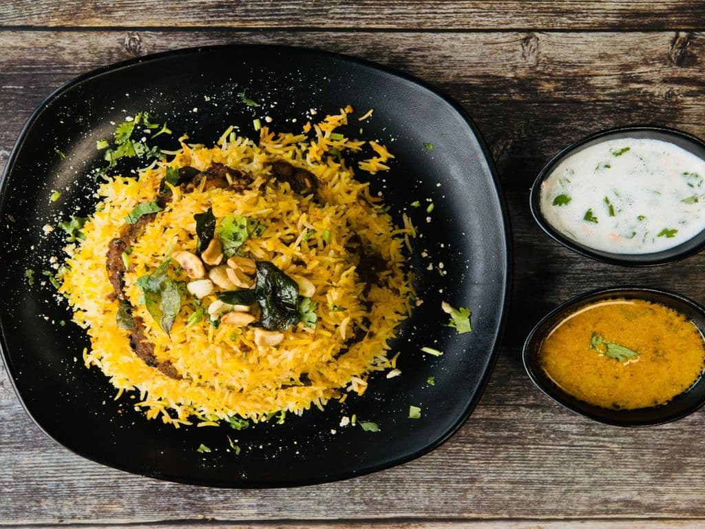 Ghee Roast Kaju Boneless Chicken Biryani