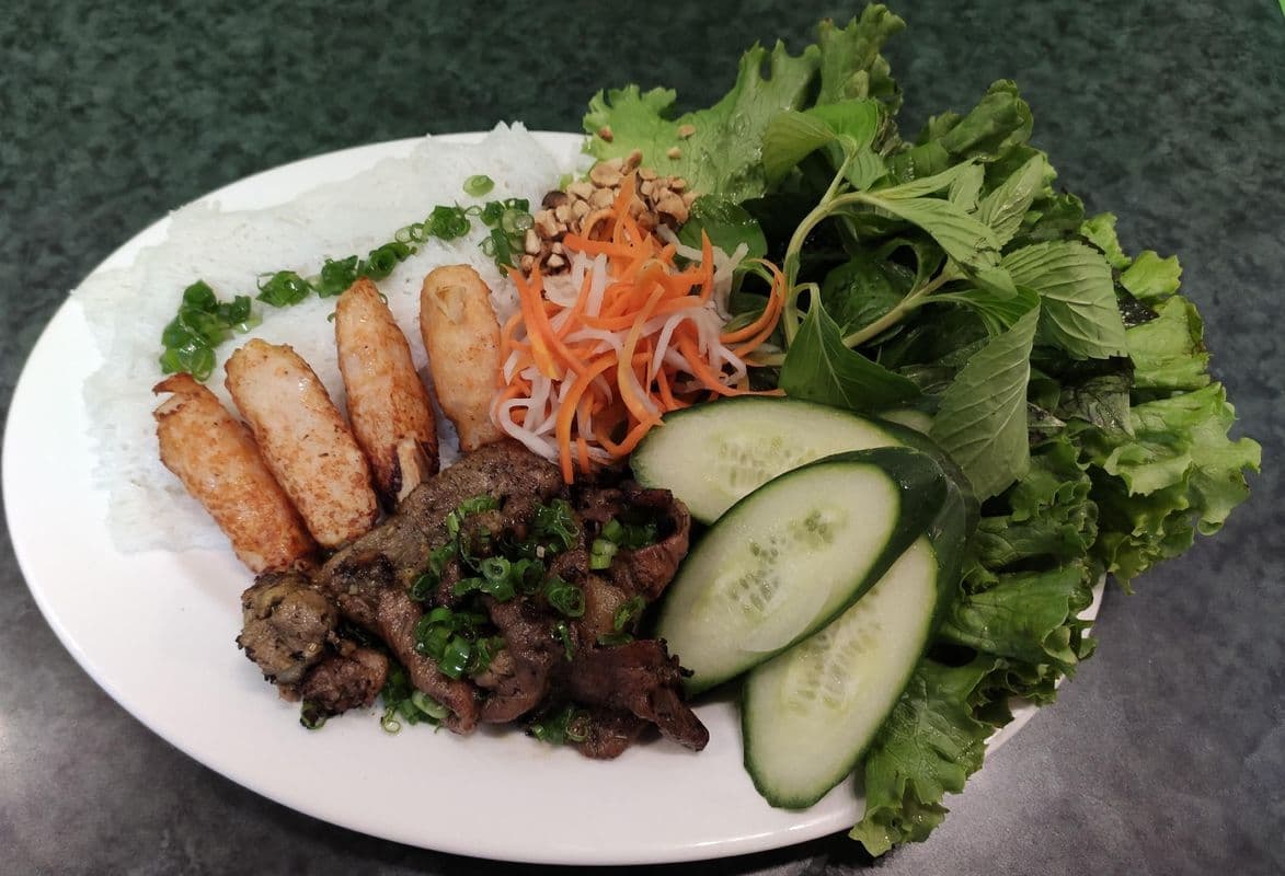 54. Bánh Hỏi Thịt Nướng, Chạo Tôm
