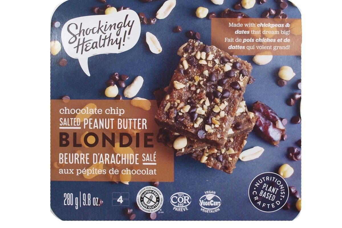 Shockingly Healthy! Gluten Free Salted Peanut Butter Chocolate Chip Blondie 4pack (280g)