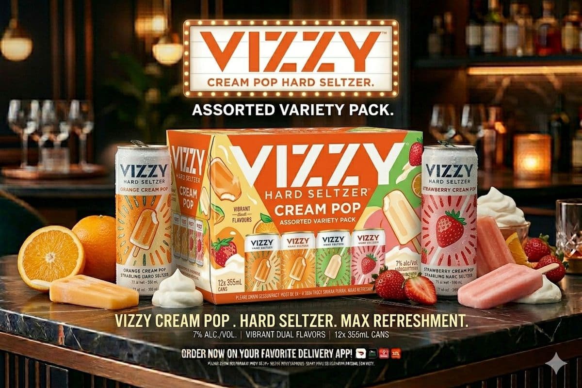Vizzy Cream Pop Hard Seltzer Variety Pack Assorted (12 x 355ml)