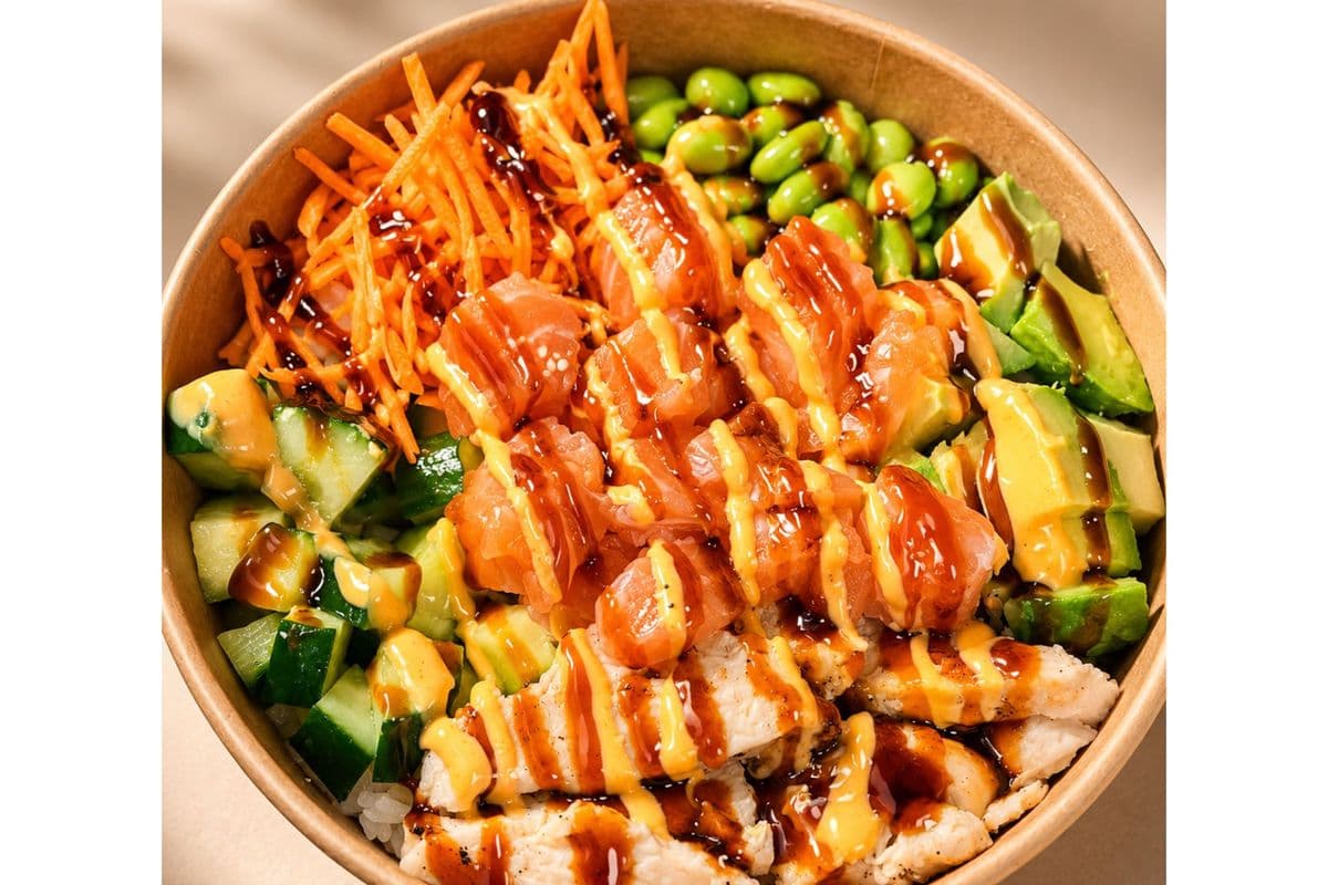 Double Protein Poke Bowl