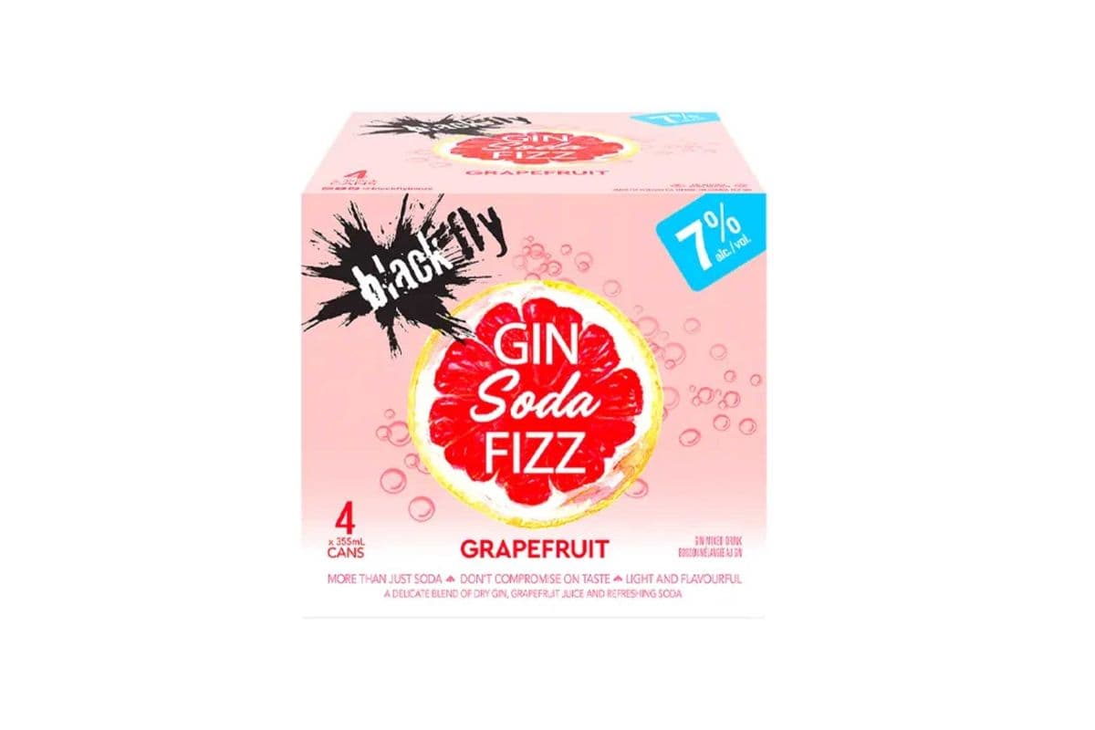 Black Fly Grapefruit Gin Soda Fizz (4 x 355ml)