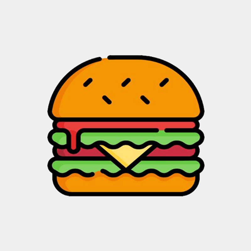 Vegetable Burger with Side of Caesar Salad/ French Fries/ Onion Rings/ Bean Salad/ Pasta Salad
