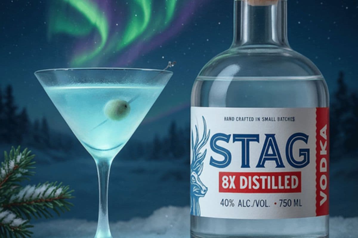 (NEW) STAG VODKA -8xDistilled 750ML (1 x 750ML)