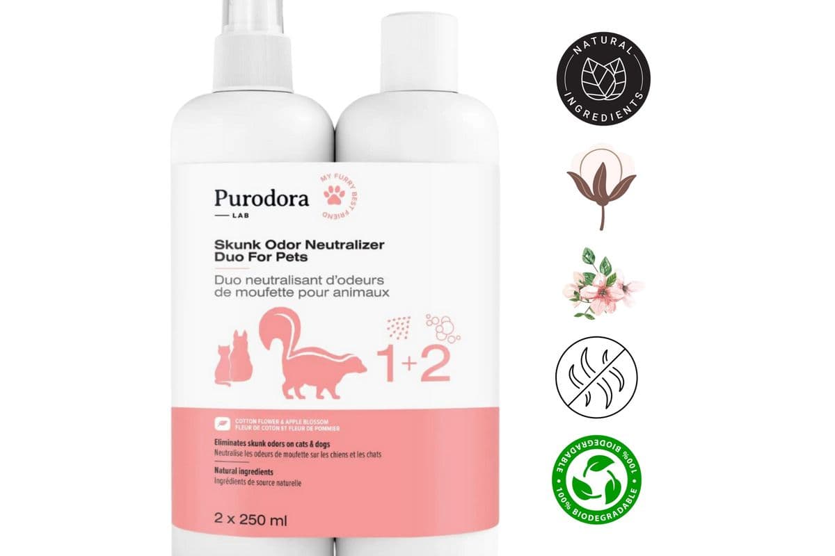 Purodora Skunk Odour Neutralizer Duo For Pets (250 ml)