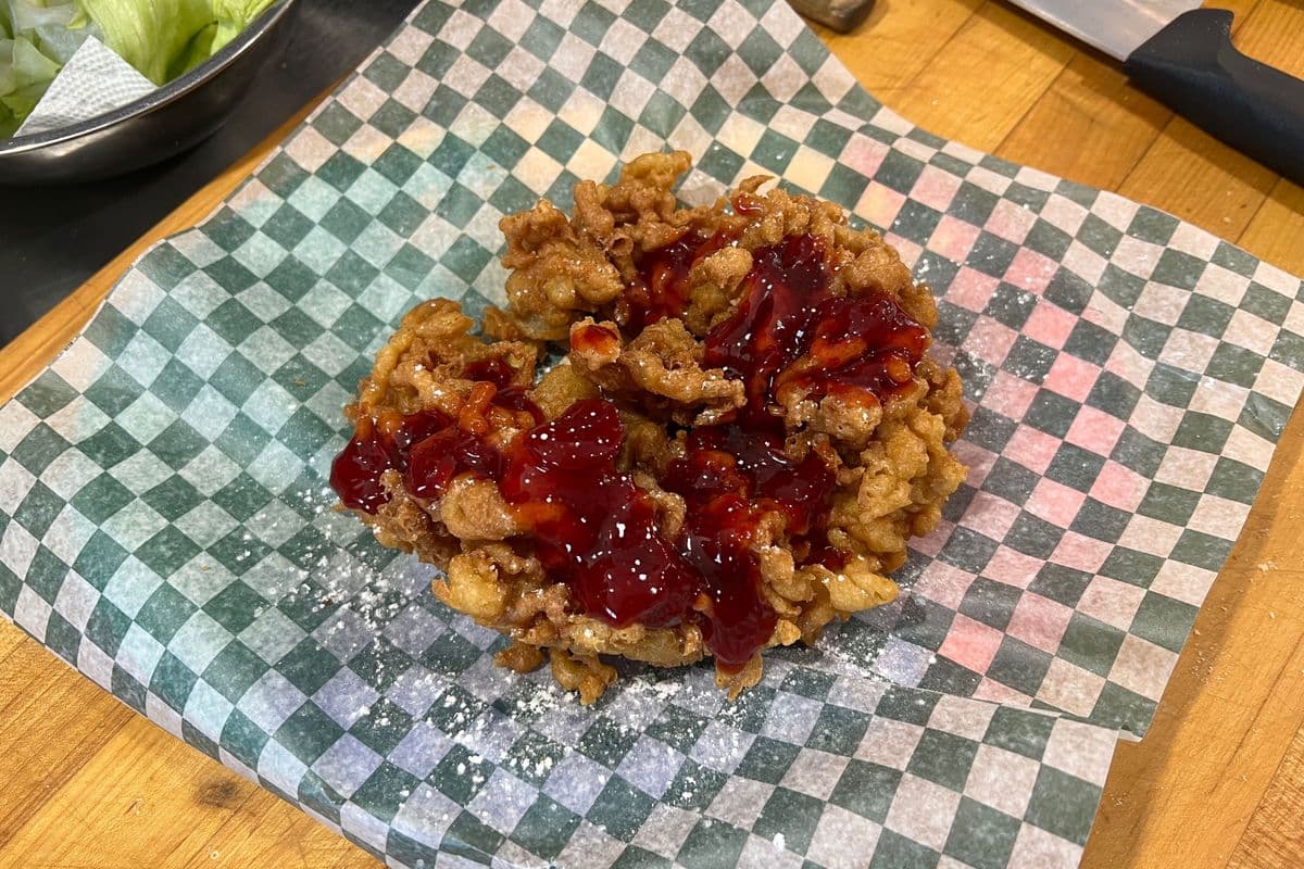 Strawberry Funnel Cakes