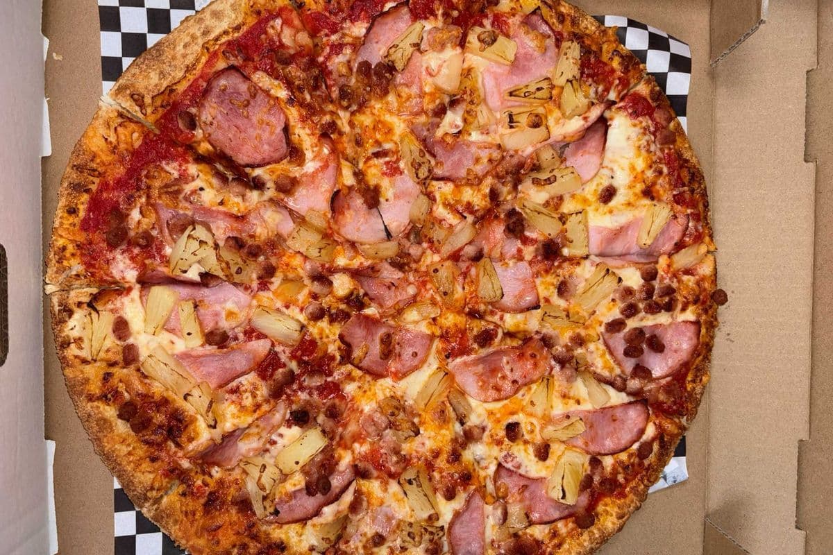 Hawaiian and Bacon Pizza