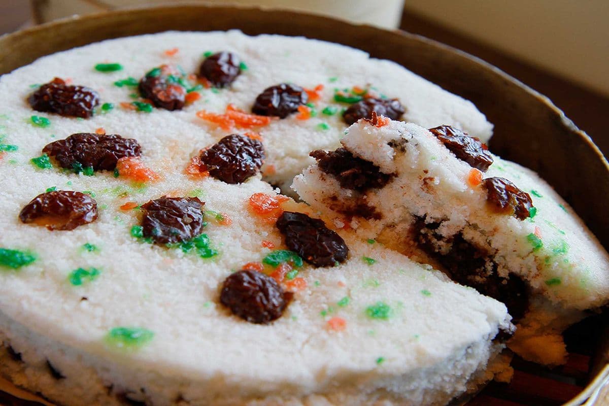 Steamed Red Bean Sponge Cake (1 slice) 紅豆鬆糕 (1片)