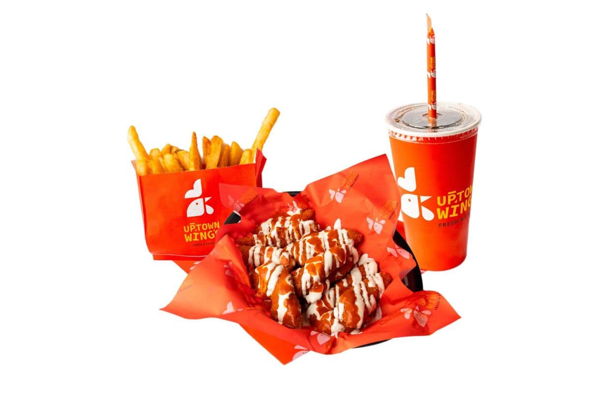 Ten Chicken Fingers with Fries
