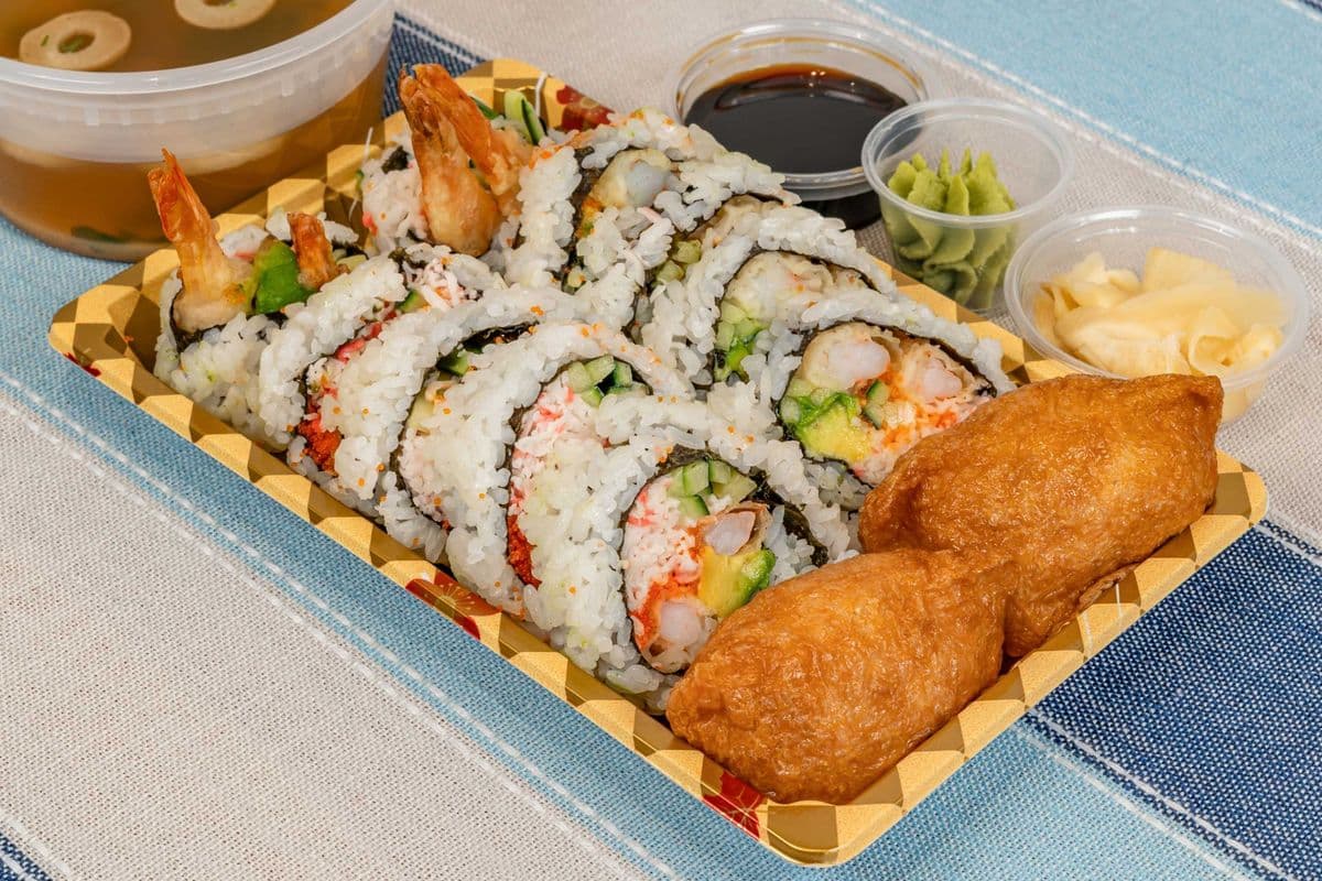 06. Dynamite Roll 10pcs(or Half & Half Spicy) + Inari Sushi 2pcs+1Miso Soup