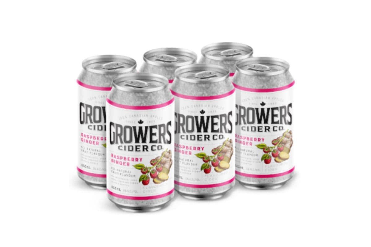 Growers Raspberry Ginger Cider (6 x 355ml Cans)