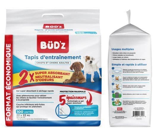 Bud'Z Disposable Puppy Pee Pad Dog 22inx22in