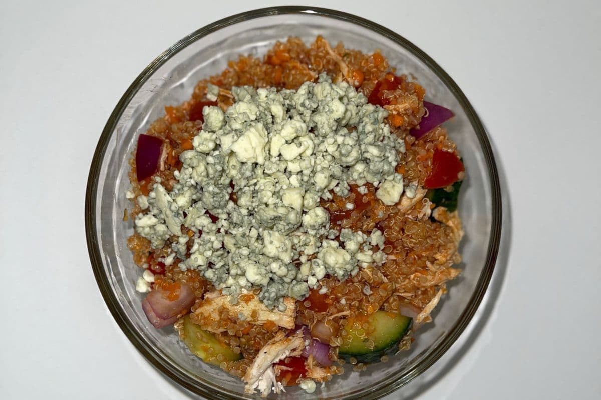 Buffalo chicken quinoa