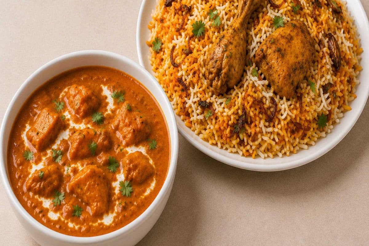 Chicken Biryani + Butter Chicken