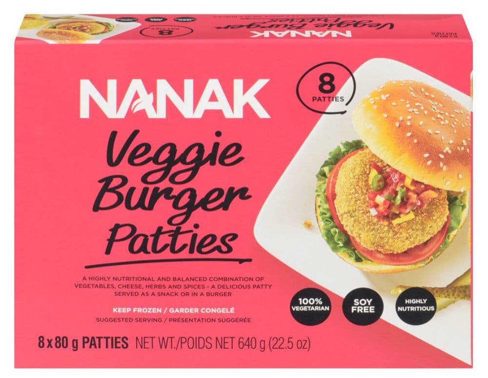 Nanak Frozen Veggie Burgers