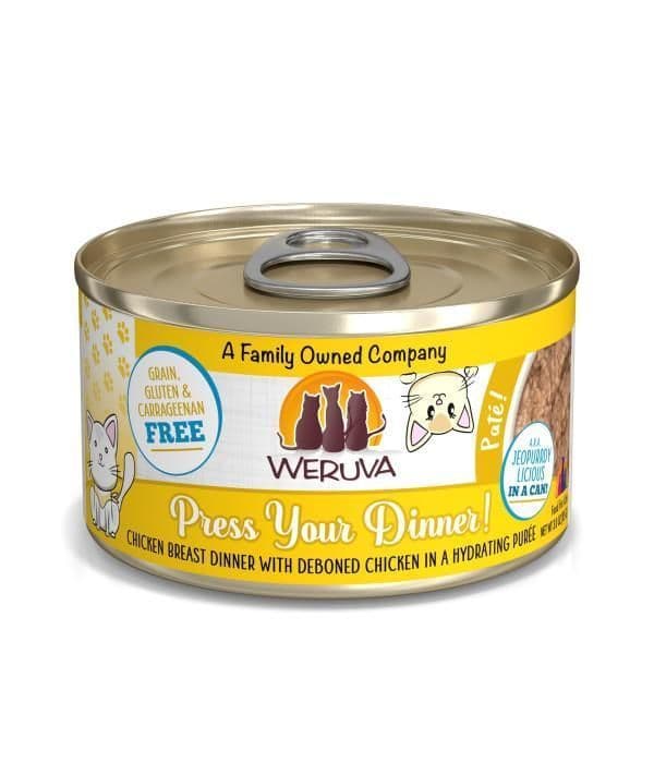 Weruva Pate Press Your Dinner! Chicken Breast Dinner in a Hydrating Puree Wet Cat Food