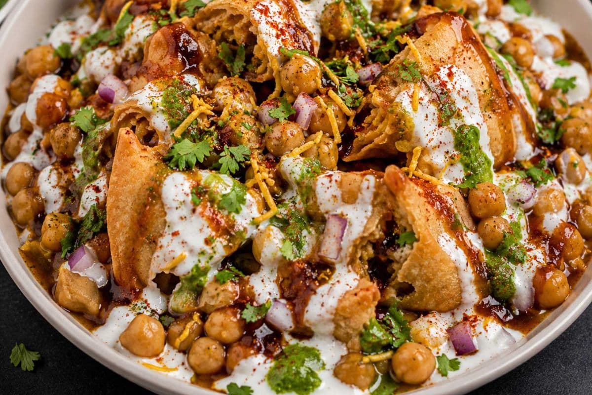 Chana Samosa Chaat