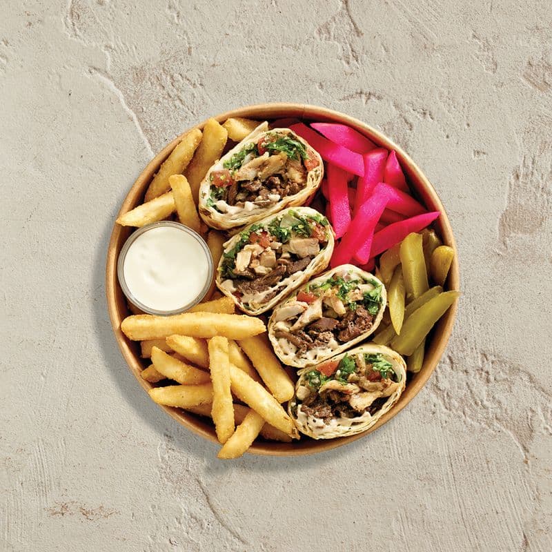 Mixed Shawarma Saj Platter / PLATEAU MIXTE SHAWARMA SAJ