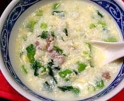 SlicedBeefwithWatercress Conge 西洋菜牛肉粥