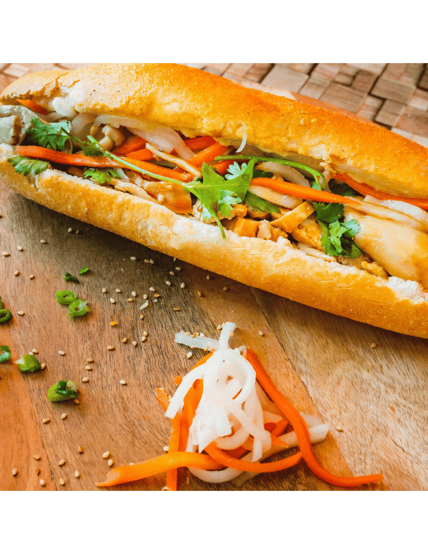 Banh mi tofu sauté/ sauteed tofu