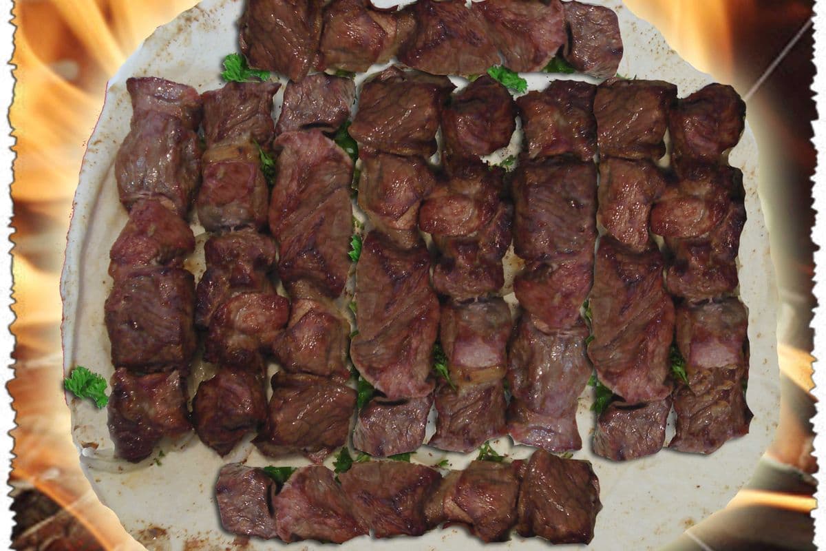 Plat de brochette de boeuf / Beef Skewer Plate