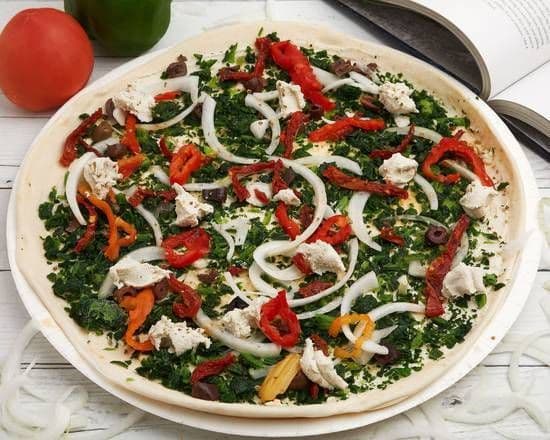 Pizza extra-large végétalienne 16" grecque / Extra-Large 16" Vegan Greek Pizza